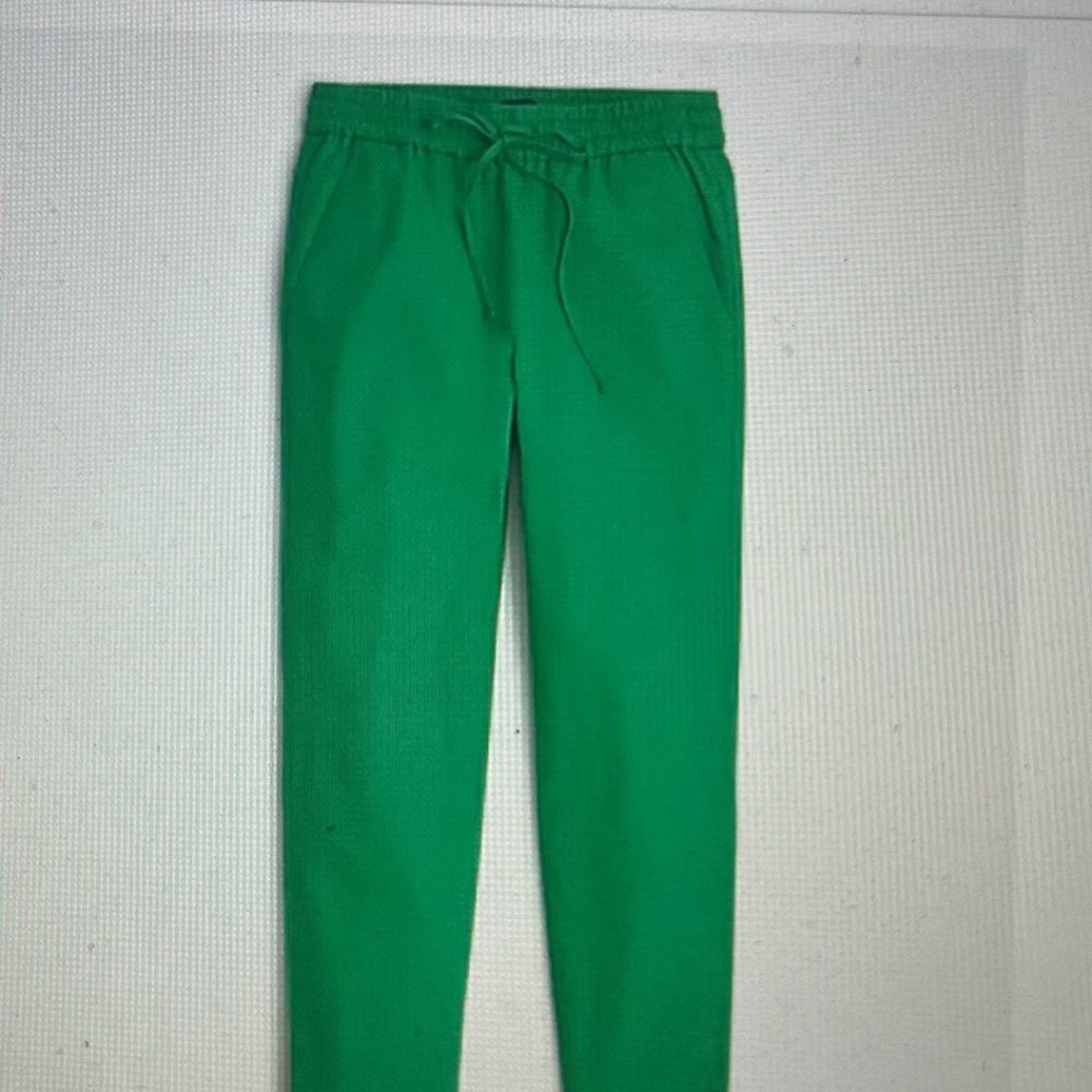 Linen-cotton drawstring pant